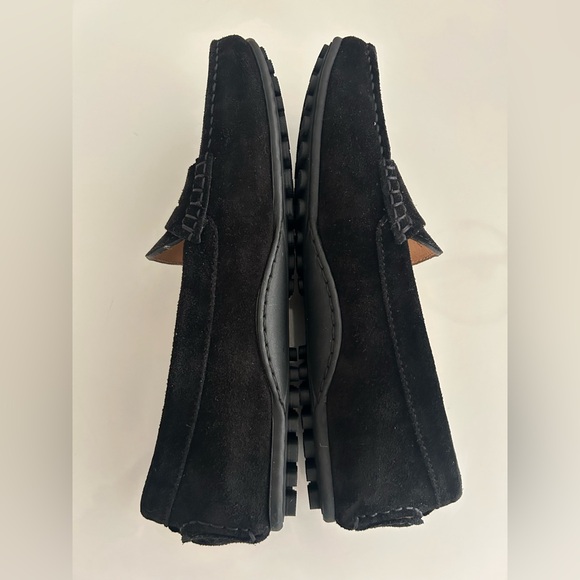 La Canadienne Pilar Black Suede Driver/Loafers - Picture 2 of 5